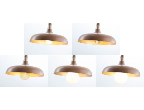 Lampa wisząca Neordic Juna 342mm max.20W E27 DIM 230V nugat / złoty / metal - 6