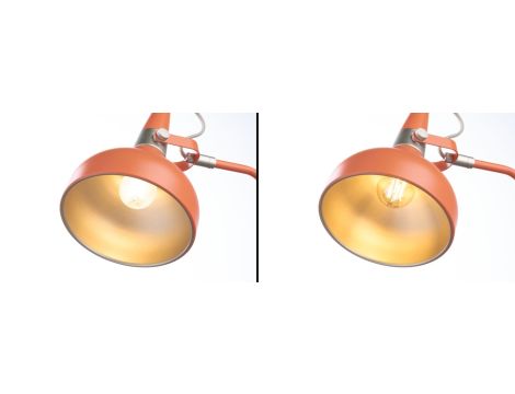 Lampa stołowa Neordic Juna max.20W E14 230V brzoskwiniowy / złoty / metal - 4