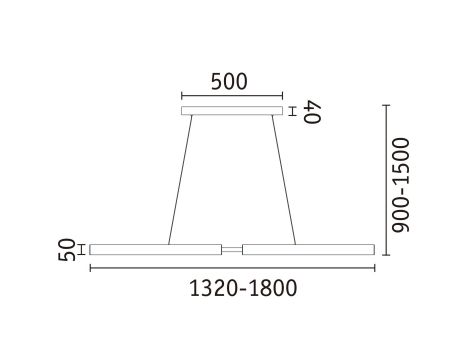 Lampa wisząca APTARE LED SH Zigbee RGBW DIM 2x16W 2x1920lm 2700-6500K 230V szczotkowana czerń / metal - 12