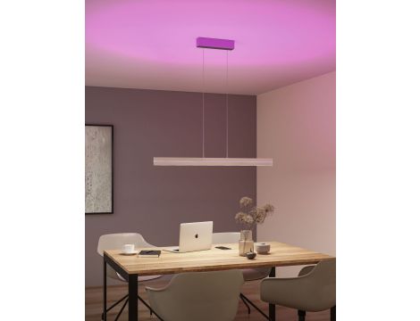 Lampa wisząca RAIKO LED RGBW DIM 19W/6W góra/dół 2300lm/370lm 230V + pilot srebrny mat / metal / tworzywo sztuczne - 10