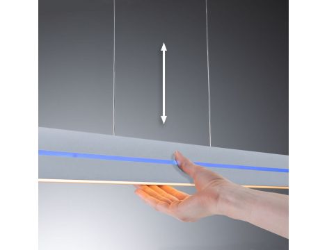 Lampa wisząca RAIKO LED RGBW DIM 19W/6W góra/dół 2300lm/370lm 230V + pilot srebrny mat / metal / tworzywo sztuczne - 4