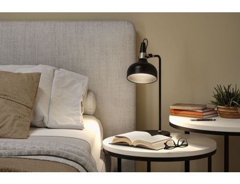 Lampa stołowa Neordic Juna max.20W E14 230V czarny mat / szampan / meta - 8