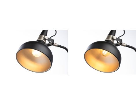 Lampa stołowa Neordic Juna max.20W E14 230V czarny mat / szampan / meta - 4