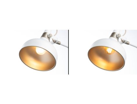 Lampa podłogowa Neordic Juna max.20W E14 DIM 230V biały mat / szampan / metal - 5