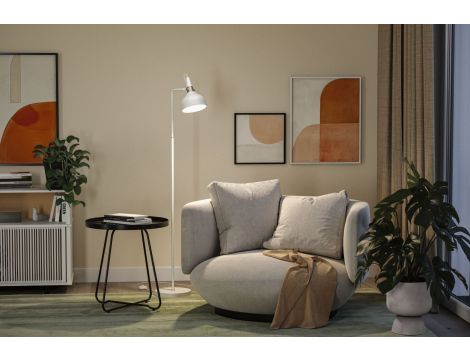 Lampa podłogowa Neordic Juna max.20W E14 DIM 230V biały mat / szampan / metal - 7