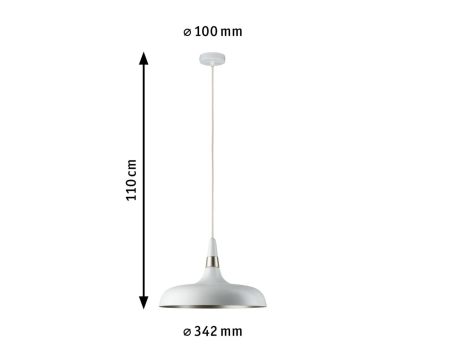 Lampa wisząca Neordic Juna 342mm max.20W E27 DIM 230V biały mat / szampan / metal - 13