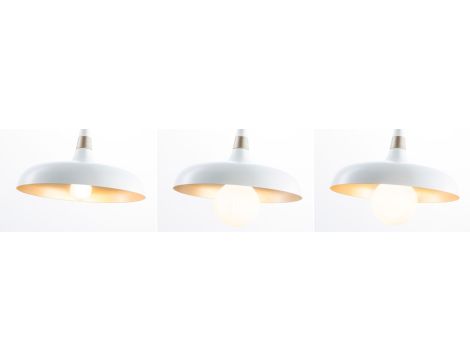 Lampa wisząca Neordic Juna 342mm max.20W E27 DIM 230V biały mat / szampan / metal - 5