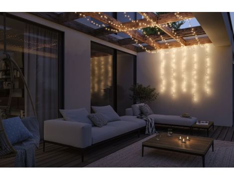 Łańcuch świetlny choinkowy YUNA Plug & Shine 12,4m 2.5W 3000K 30lm 9szt/1m IP44 24V czarny / tworzywo sztuczne - 6