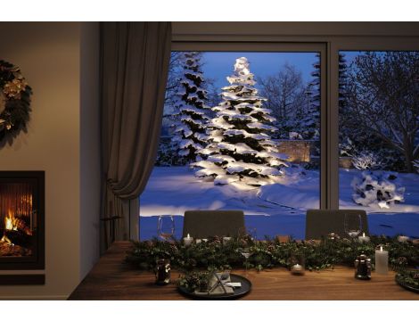 Łańcuch świetlny choinkowy YUNA Plug & Shine 12,4m 2.5W 3000K 30lm 9szt/1m IP44 24V czarny / tworzywo sztuczne - 8