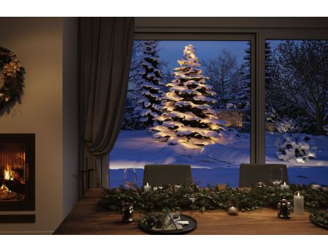 Łańcuch świetlny choinkowy YUNA Plug & Shine SH Zigbee RGB DIM 12,4m 5W IP44 45lm 9szt/1m 24V czarny / tworzywo sztuczne - 4