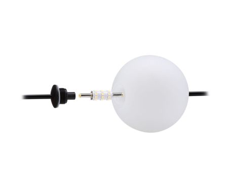 Łańcuch świetlny SOLARNY TAINA Plug & Shine 5,8m kule średnica 10cm 6x0,6W 3000K IP67 6x60lm 24V biały / czarny / tworzywo sztuczne - 7