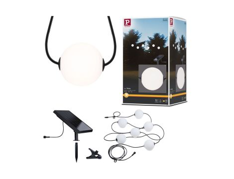 Łańcuch świetlny SOLARNY TAINA Plug & Shine 5,8m kule średnica 10cm 6x0,6W 3000K IP67 6x60lm 24V biały / czarny / tworzywo sztuczne - 15