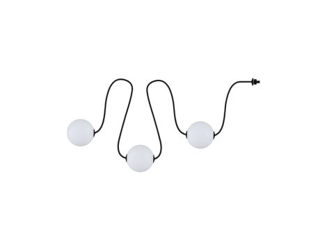 Łańcuch świetlny zestaw rozszerzający SOLARNY TAINA Plug & Shine 1,71m kule średnica 10cm 3x0,6W 3000K IP67 3x60lm 24V biały / czarny / tworzywo sztuczne - 2