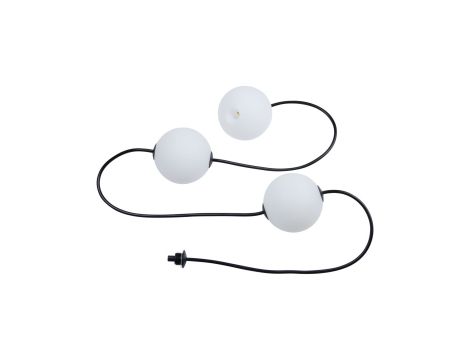 Łańcuch świetlny zestaw rozszerzający SOLARNY TAINA Plug & Shine 1,71m kule średnica 10cm 3x0,6W 3000K IP67 3x60lm 24V biały / czarny / tworzywo sztuczne - 3