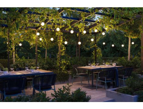 Łańcuch świetlny zestaw rozszerzający SOLARNY TAINA Plug & Shine 1,71m kule średnica 10cm 3x0,6W 3000K IP67 3x60lm 24V biały / czarny / tworzywo sztuczne - 8