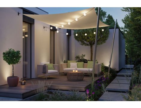 Łańcuch świetlny zestaw rozszerzający SOLARNY TAINA Plug & Shine 1,71m kule średnica 10cm 3x0,6W 3000K IP67 3x60lm 24V biały / czarny / tworzywo sztuczne - 9