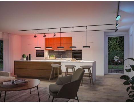 Oprawa wisząca na szynoprzewód URail SH Zigbee HILDOR LED RGBW 10W DIM 510lm 2700 - 6500 K 230V Czarny mat / tworzywo sztuczne - 6