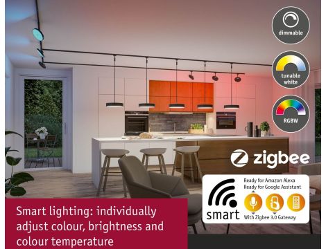 Reflektor na szynoprzewód Urail SH Zigbee HILDOR LED RGBW DIM 7,5W 500lm 2700 - 6500 K 230V Czarny mat / tworzywo sztuczne - 8