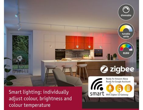 Reflektor na szynoprzewód Urail SH Zigbee Tarie LED RGBW DIM 4,5W 230lm 2700 - 6500 K 230V Biały Ral 9003 / tworzywo sztuczne - 8