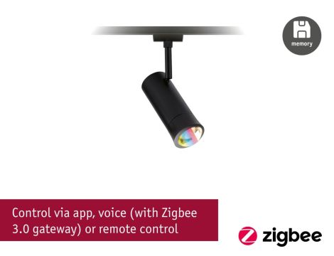 Reflektor na szynoprzewód Urail SH Zigbee Tarie LED RGBW DIM 4,5W 230lm 2700 - 6500 K 230V Czarny mat / tworzywo sztuczne - 5