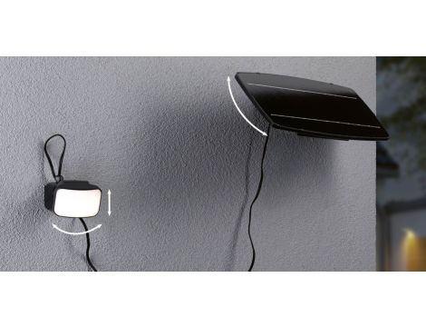 Solarna oprawa elewacyjna FLOTAS LED 6,2W z czujnikiem HF 700lm 3000K IP65 USB-C Aku antracyt / tworzywo sztuczne - 3