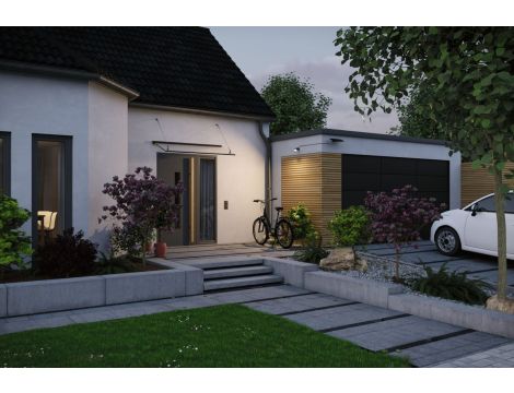 Solarna oprawa elewacyjna FLOTAS LED 6,2W z czujnikiem HF 700lm 3000K IP65 USB-C Aku antracyt / tworzywo sztuczne - 10