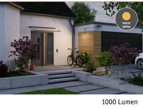 Solarna oprawa elewacyjna FLOTAS LED 6,2W z czujnikiem HF 700lm 3000K IP65 USB-C Aku antracyt / tworzywo sztuczne - 14