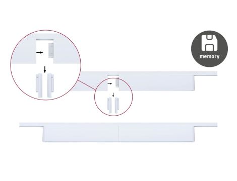Oprawa na szynoprzewód URail CERIS LED 3-STEP DIM 9,5W 800lm IP20 3000K 230V biały RAL 9003 / aluminium - 9