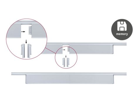 Oprawa na szynoprzewód URail CERIS LED 3-STEP DIM 9,5W 800lm IP20 3000K 230V chrom matowy / aluminium - 8