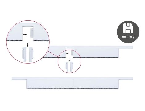 Oprawa na szynoprzewód URail ZELOS LED 3-STEP DIM 10W 1100lm IP20 4000K 230V biały RAL 9003 / aluminium - 8