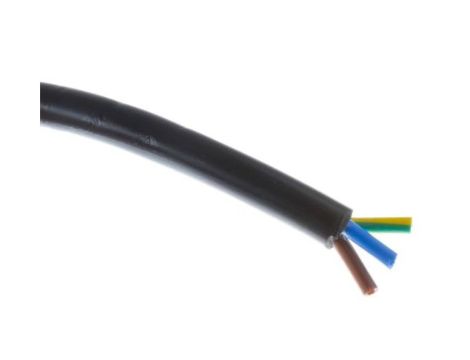 Sieciowy kabel zasilający 3 Core Polichlorek winylu PVC Sheath Czarny 8.7mm od , 500 V
