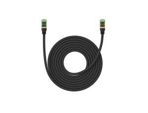 Baseus szybki kabel sieciowy RJ45 cat. 8 40Gbps 8m pleciony czarny