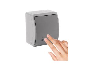 VIPLAST KOALA Przycisk Dzwonkowy Hermetyczny Popiel-Grafit