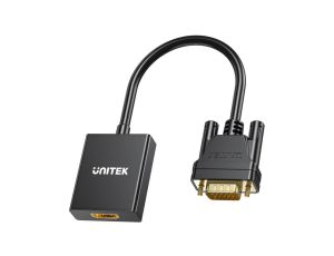 Unitek Adapter VGA na HDMI FullHD czarny 15cm