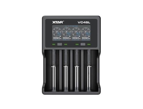 Ładowarka do akumulatorów cylindrycznych Li-ion / Ni-MH AA / AAA / 18650 Xtar VC4SL