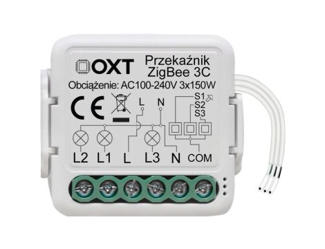 Moduł OXT mini przekaźnik 3 obwody ZigBee TUYA
