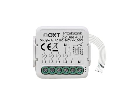 Moduł OXT mini przekaźnik 4 obwody ZigBee TUYA