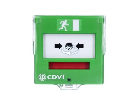 Ewakuacyjny przycisk wyjścia z elastyczną membraną, 2 styki CDVI BBGP2V