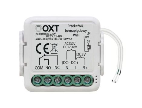 Moduł OXT mini przekaźnik beznapięciowy AC 230V DC 5V 12-48V WiFi TUYA