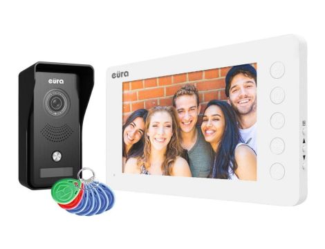 Wideodomofon EURA VDP-76A3 biały monitor
