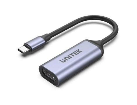 Unitek Adapter USB-C na HDMI 2.1 (8K 60Hz) szary 15cm V1416B