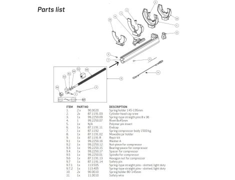 Uniwersalny ściągacz sprężyn McPherson do 1500 kg Scangrip CANVIK BASIC 1500 KG 12.0001 - 7