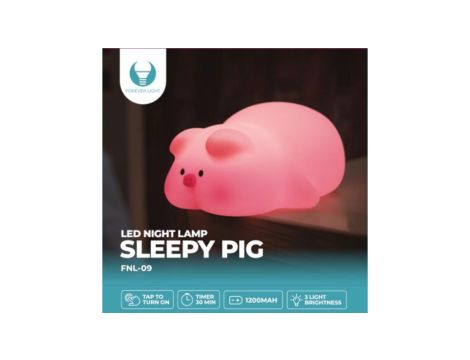 Lampka nocna LED ŚPIĄCA ŚWINKA FNL-09 Forever Light