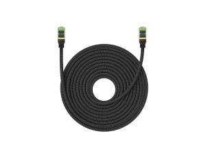 Baseus szybki kabel sieciowy RJ45 cat. 8 40Gbps 20m pleciony czarny