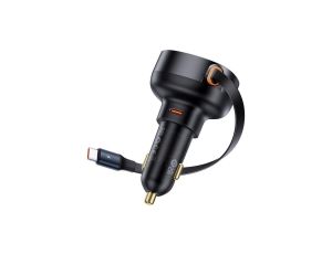 Ładowarka samochodowa Baseus Enjoyment Pro USB-C (żeńskie) / USB-C (męskie) 60W - czarna