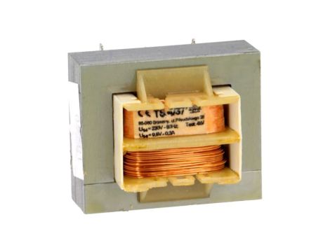 TS4/37 Transformator sieciowy 4VA, 230VAC, 9,5V, 300mA Wyprowadzenie oczkowe