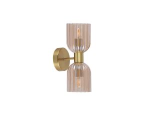 Podwójny kinkiet Piega bursztynowy 2xE14 Light Prestige