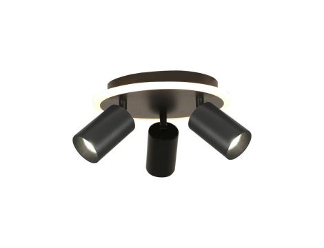 Plafon Parma 3 okrągły czarny 3xGU10 LED CCT Light Prestige