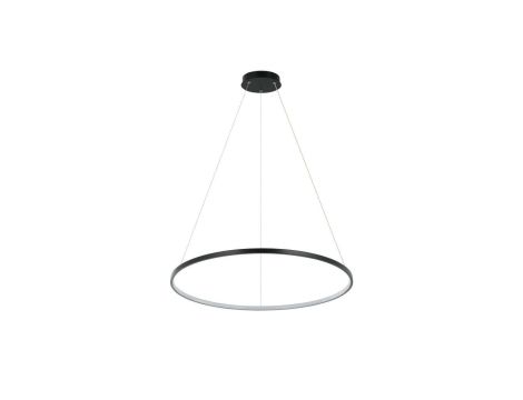Lampa wisząca Ring 66 cm czarna LED CCT Light Prestige