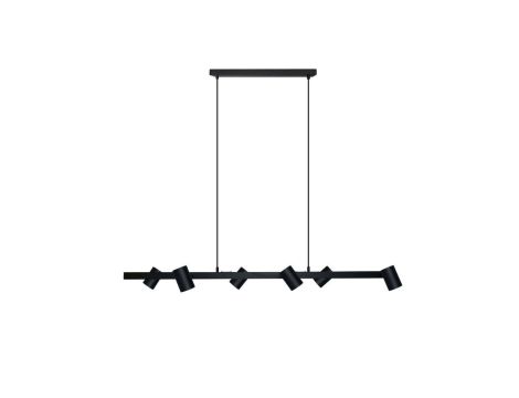 Lampa wisząca Snow 6 czarna 6xGU10 Light Prestige